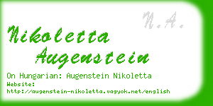 nikoletta augenstein business card
